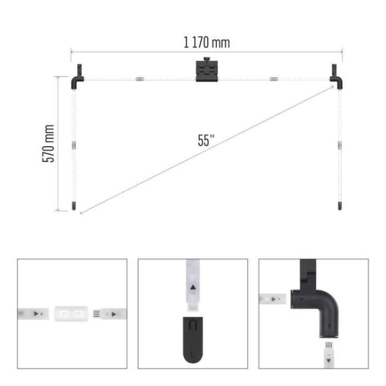 GoSmart Oświetlenie Ambilight LED RGB do TV 55'' (139 cm)