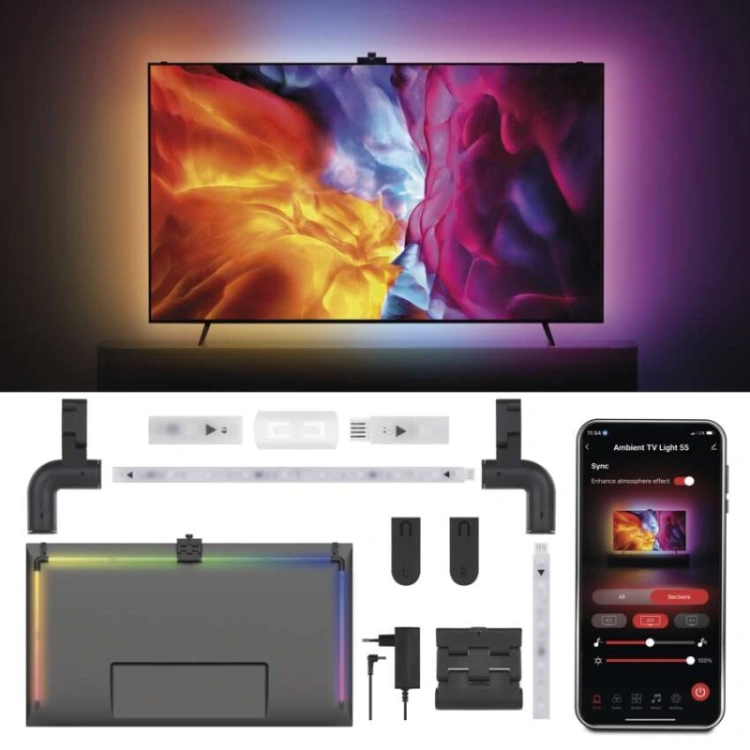 GoSmart Oświetlenie Ambilight LED RGB do TV 55'' (139 cm)