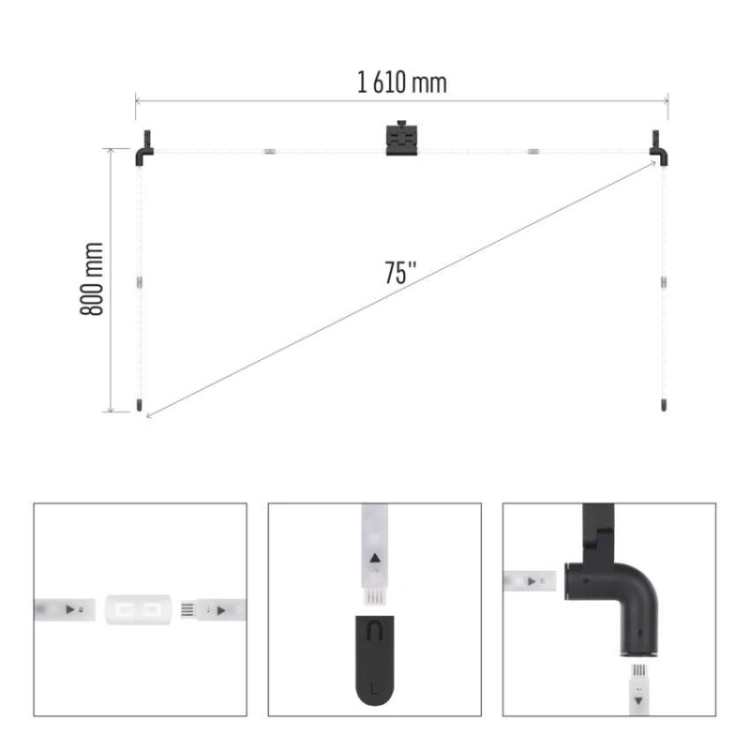 GoSmart  Oświetlenie Ambilight LED RGB do TV 75“ (189 cm)