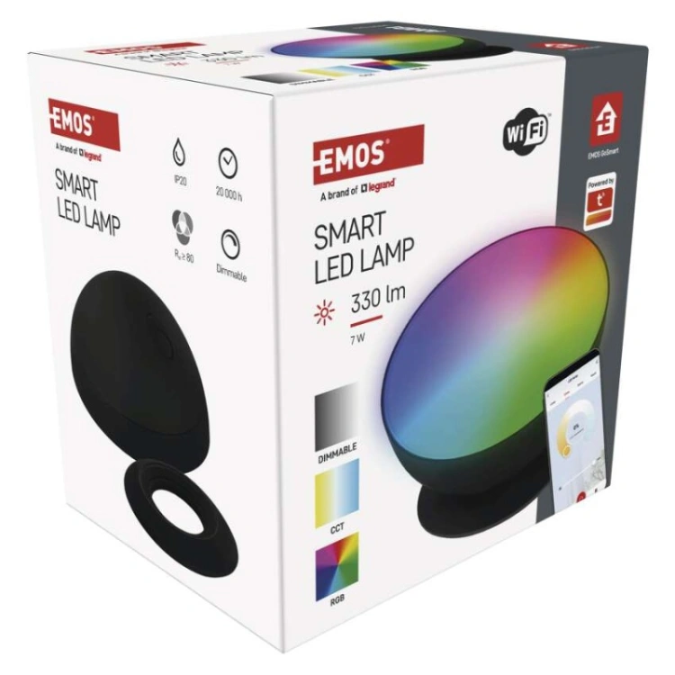 GoSmart Oprawa LED Ambilight, czarna, ciepła –zimna biel/ RGB, WiFi