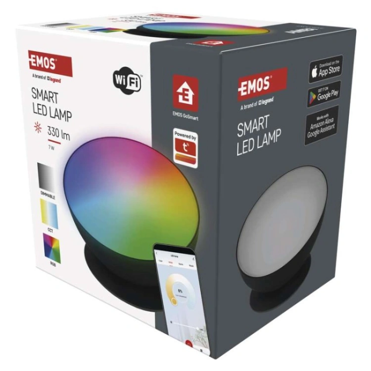 GoSmart Oprawa LED Ambilight, czarna, ciepła –zimna biel/ RGB, WiFi