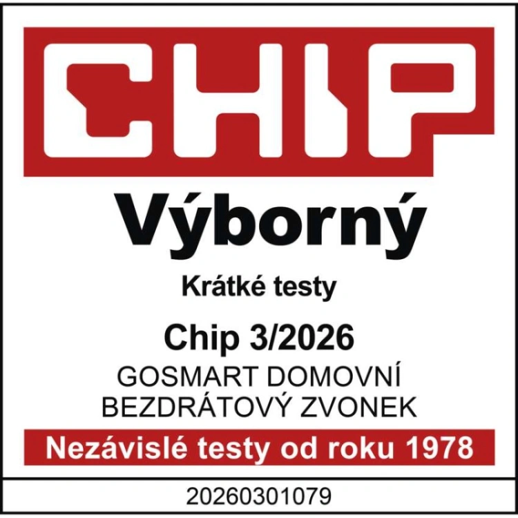 GoSmart Dzwonek bezprzewodowy z WiFi, srebrny