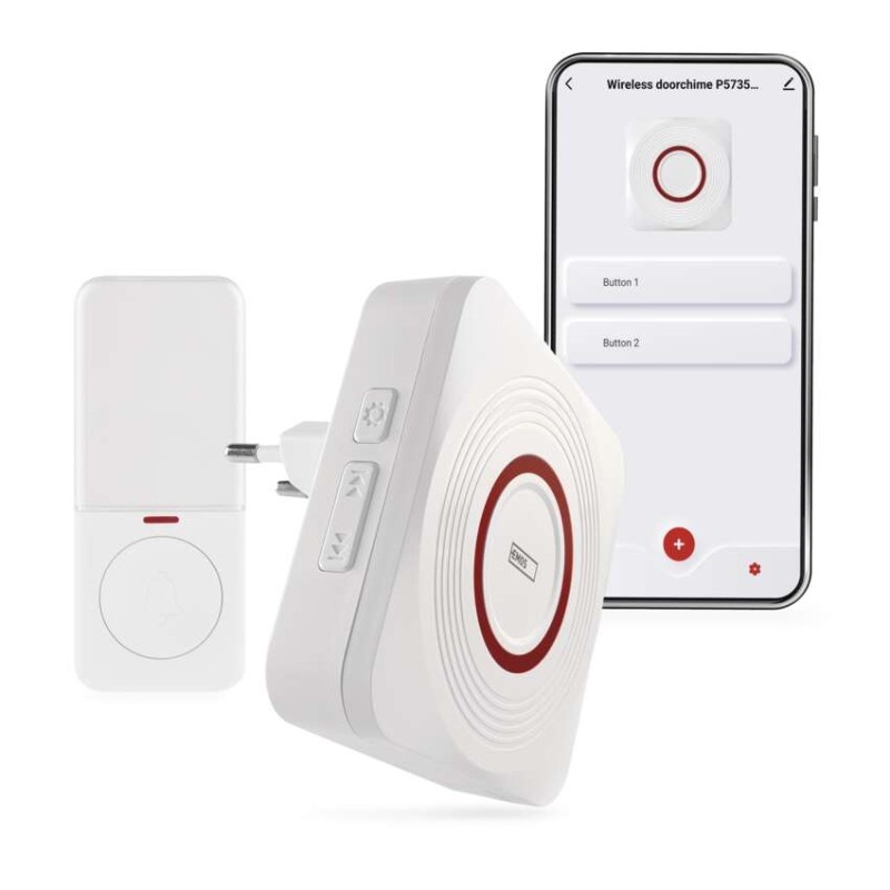 GoSmart Dzwonek bezprzewodowy z WiFi, biały