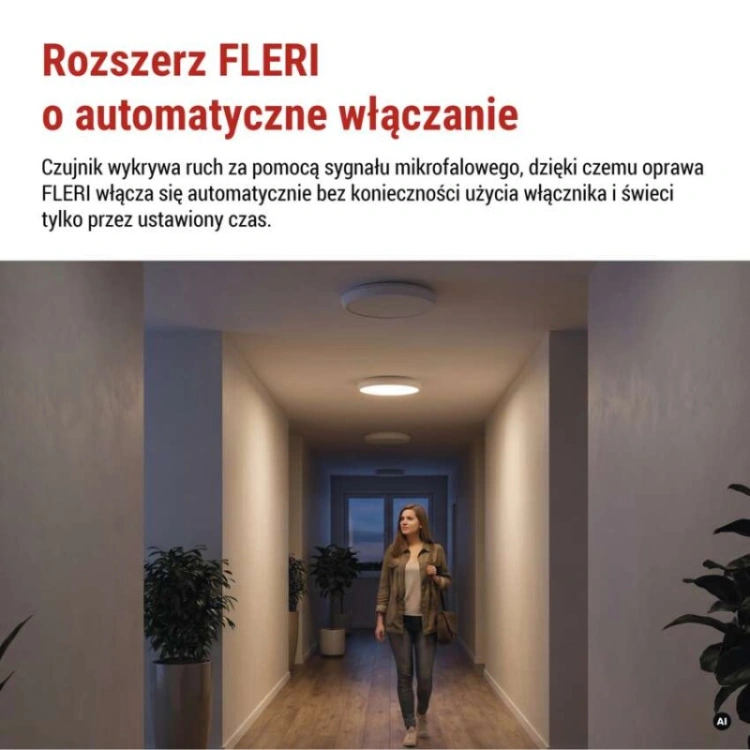 Czujnik mikrofalowy (czujnik ruchu) do ZM3012 FLERI, IP20, biały