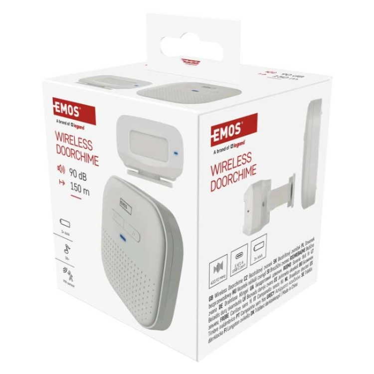 Dzwonek bezprzewodowy DC P57P02, 3× AAA