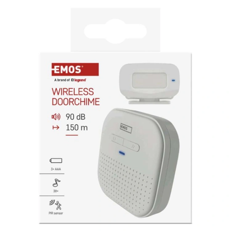 Dzwonek bezprzewodowy DC P57P02, 3× AAA