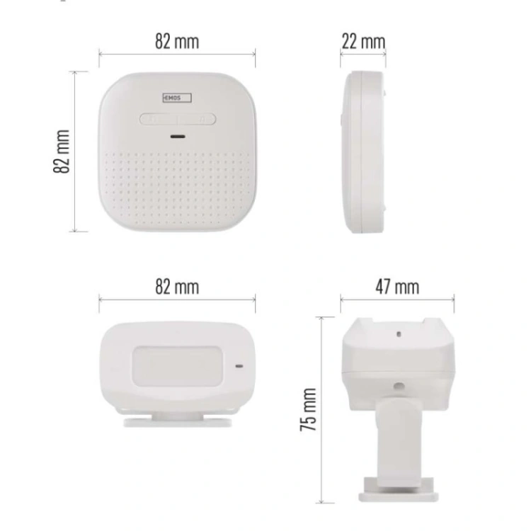 Dzwonek bezprzewodowy DC P57P02, 3× AAA