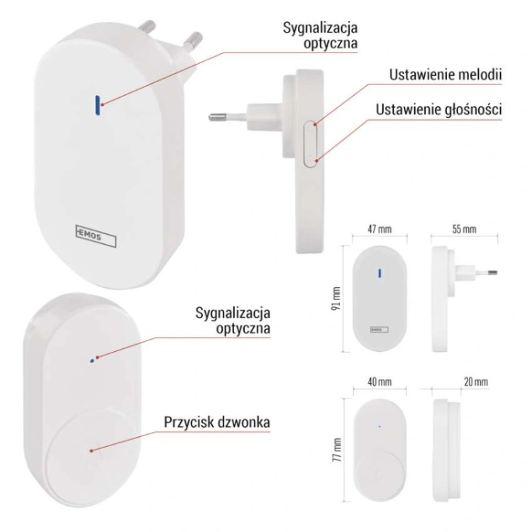 Dzwonek bezprzewodowy do drzwi P5739W