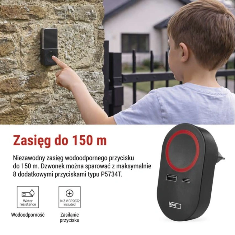 Dzwonek bezprzewodowy do drzwi P57U01