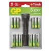 Baterie alkaliczne GP: 12 szt. typu SUPER AA + 12 szt. typu AAA + latarka BL