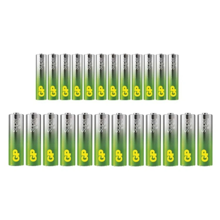 Baterie alkaliczne GP: 12 szt. typu SUPER AA + 12 szt. typu AAA + latarka BL