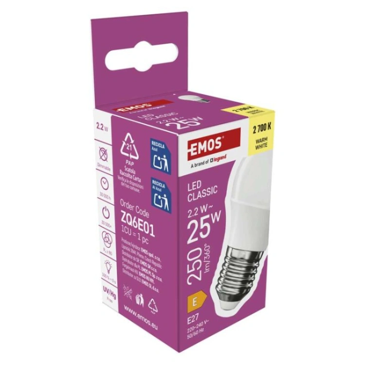 Żarówka LED CLS Mini Globe / E27 / 2,2 W (25 W) / 250 lm / ciepła biel