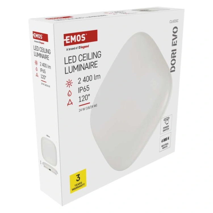 Oprawa LED DORI EVO, 24W, IP65, Neutralna biel