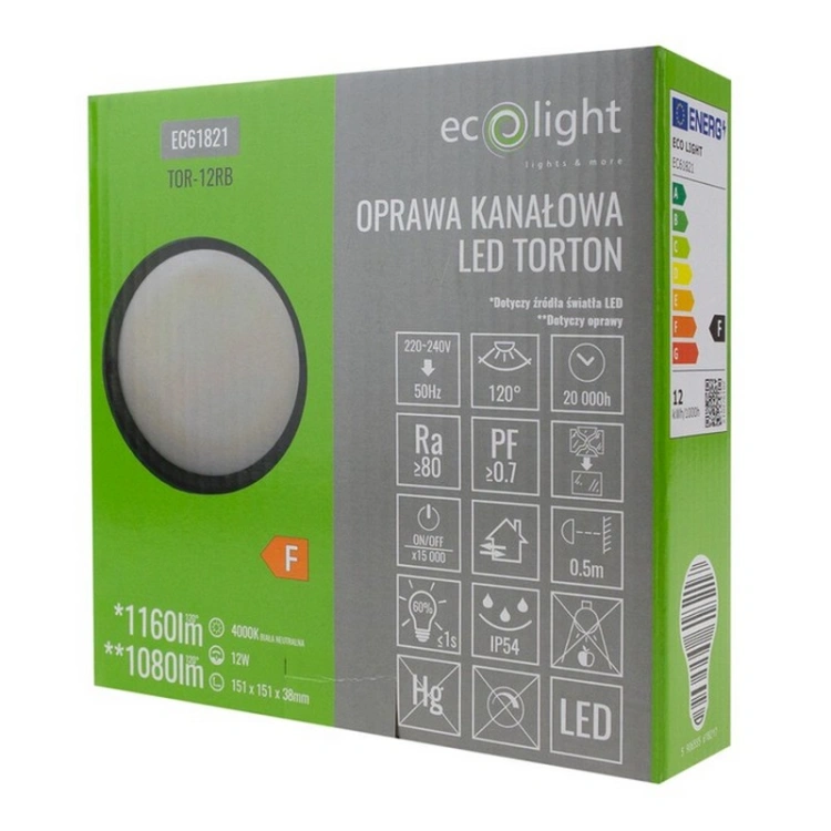 Oprawa LED Torton 12 W 4000 K IP54.