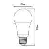 Wymiary żarówki ECO LIGHT A60 E27 60x110mm