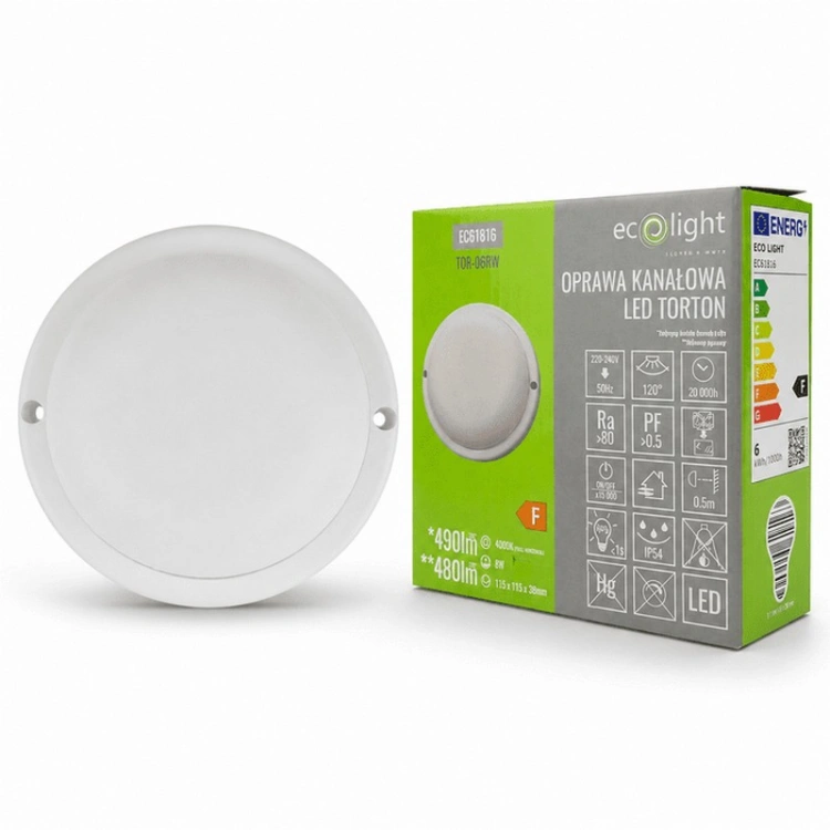 Oprawa LED Torton 6 W 480 lm IP54 biała