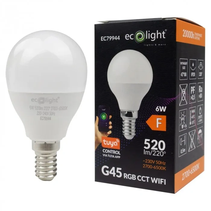 Sterowanie żarówką ECO LIGHT przez Tuya Smart