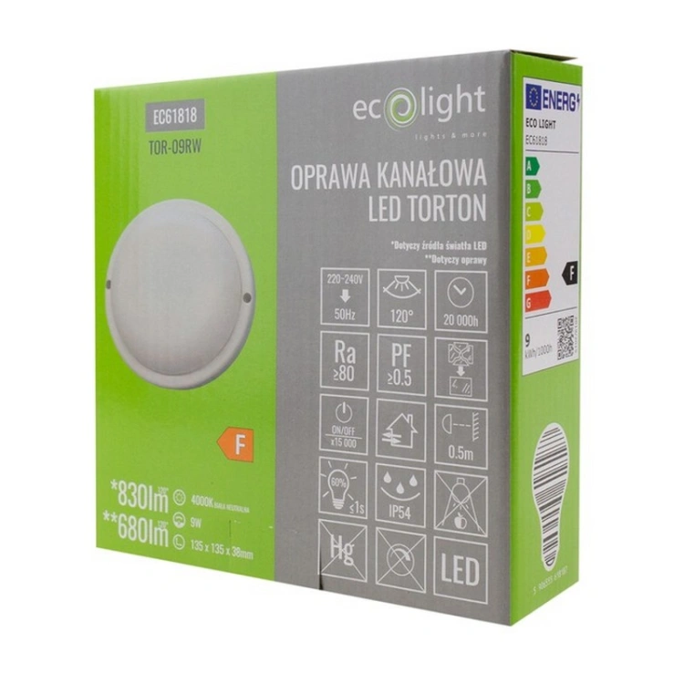 Biała oprawa LED Torton 9 W