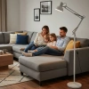 Wysoka biała lampa podłogowa AURIQ ST LED2B