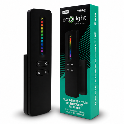 Pilot 4-strefowy slim do sterownika all-in-one czarny