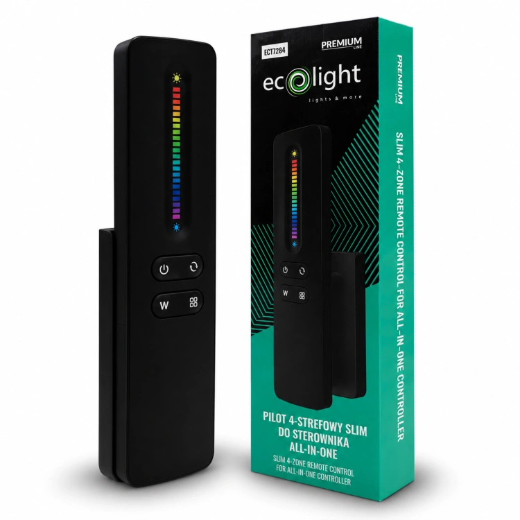 Pilot 4-strefowy slim do sterownika all-in-one czarny