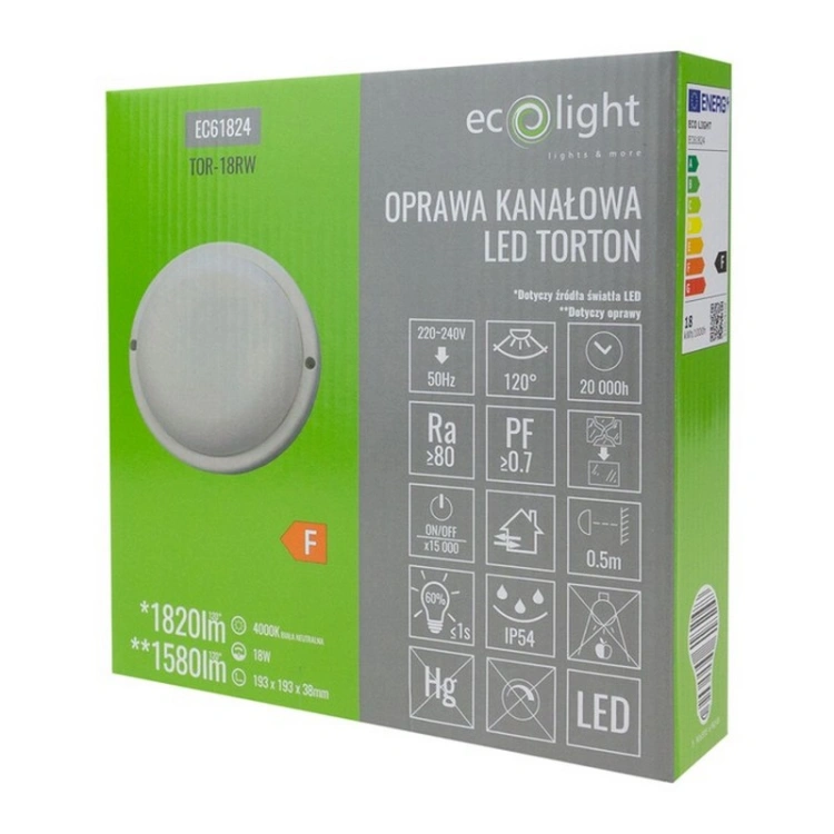 Torton 18 W – biała oprawa