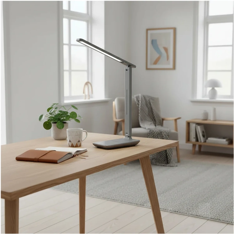 Lampka biurkowa LED NOBLITE N 7W 460lm szara