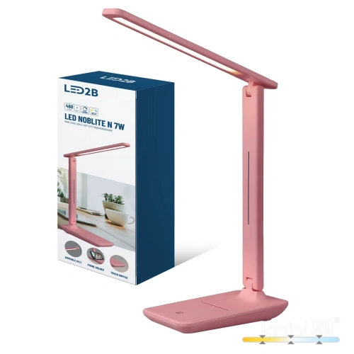 Różowa lampka biurkowa LED2B NOBLITE N 7W 3CCT