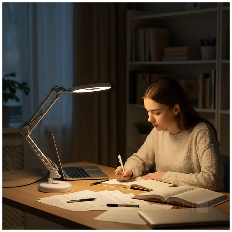 Lampka biurkowa LED AURIQ LOUPE 10W 500lm biała