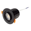 Okrągły front czarnej oprawy LED Eco Light