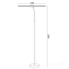 Wymiary lampy podłogowej LED2B TEILO 2