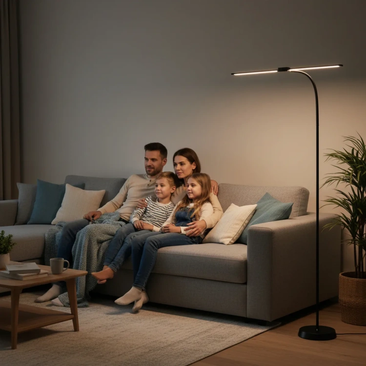 Lampa podłogowa LED TEILO 2 14W 800lm czarna