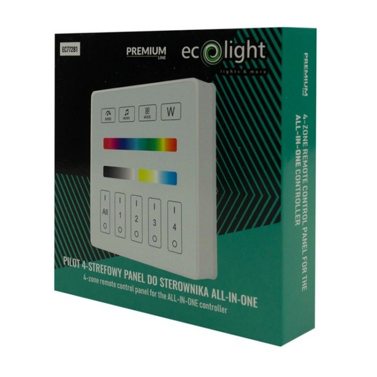 Kwadratowa obudowa pilota panelowego LED Eco Light