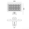 Wymiary naświetlacza solarnego LED PHOENIX G2