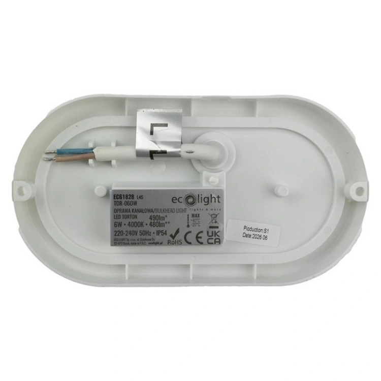 Tylna część owalnej oprawy LED Eco Light Torton