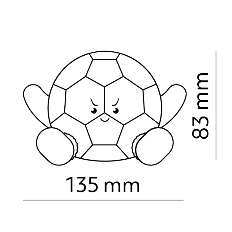 Wymiary lampki nocnej DREAM BALL 2 135x83mm