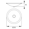 Wymiary plafoniery TAZAN ST75 Ø295x95 mm