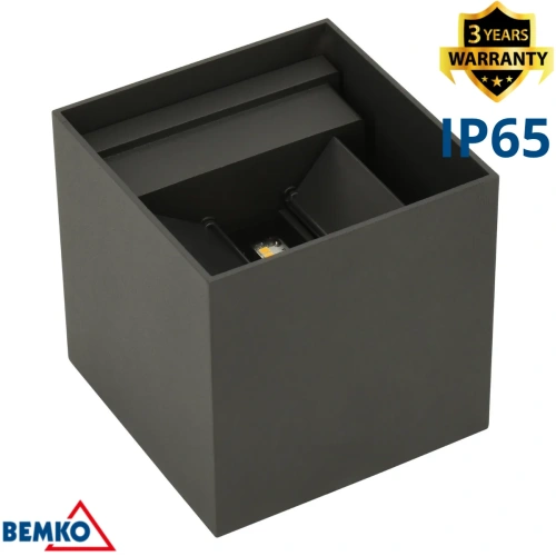 Oprawa elewacyjna LED VALIT 12W 4000K kwadratowa grafit
