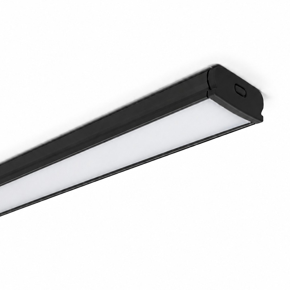 Zestaw profil LED TEKKNI ORRE czarny anodowany z kloszem mlecznym S14 2,02 m