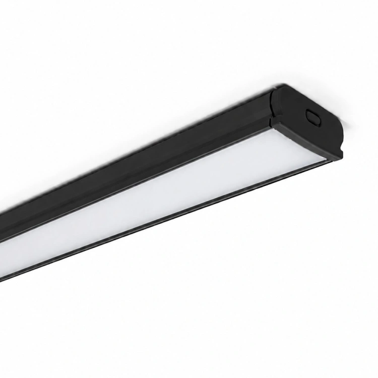 Zestaw profil LED TEKKNI ORRE czarny anodowany z kloszem mlecznym S14 2,02 m