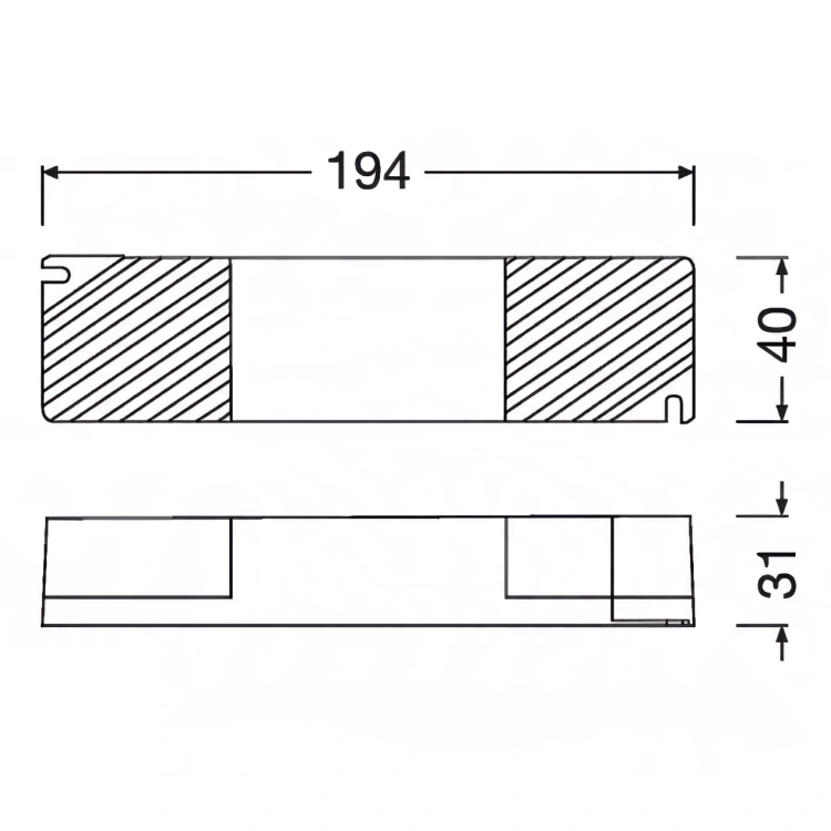 LEDVANCE PERFORMANCE 24V 60W - wymiary