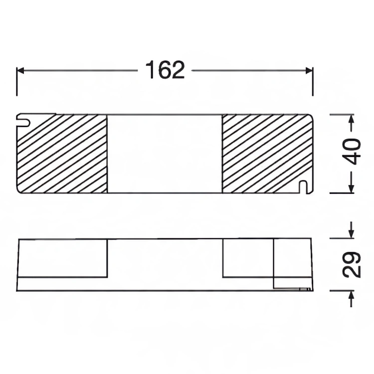 Zasilacz LEDVANCE PERFORMANCE 30W - wymiary