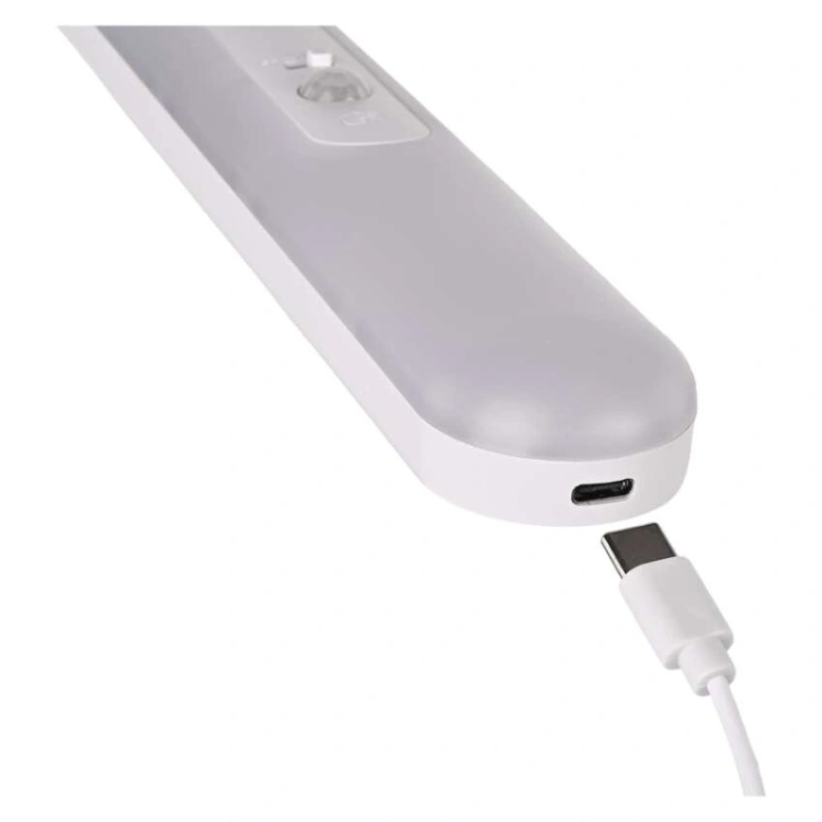 Lampa LED podszafkowa ładowalna, czujnik PIR, czujnik zmierzchu