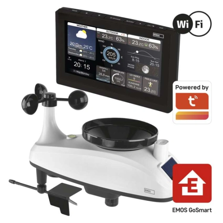 Stacja pogodowa E6001 z aplikacją na telefon, WiFi