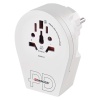 Adapter podróżny do Europy Centralnej, biały, 1×USB-C, 1×USB-A