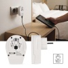 Adapter podróżny do Europy Centralnej, biały, 1×USB-C, 1×USB-A