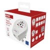 Adapter podróżny do Europy Centralnej, biały, 1×USB-C, 1×USB-A