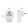Adapter podróżny do Europy Centralnej, biały, 1×USB-C, 1×USB-A