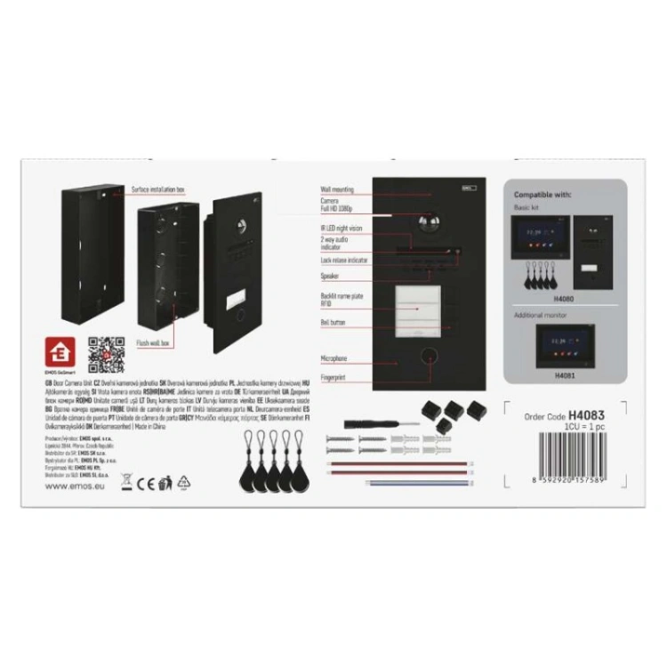 Jednostka kamery GoSmart do monitora IP880B 2WIRE i wideodomofonu IP-880A 2WIRE, 2 przyc.