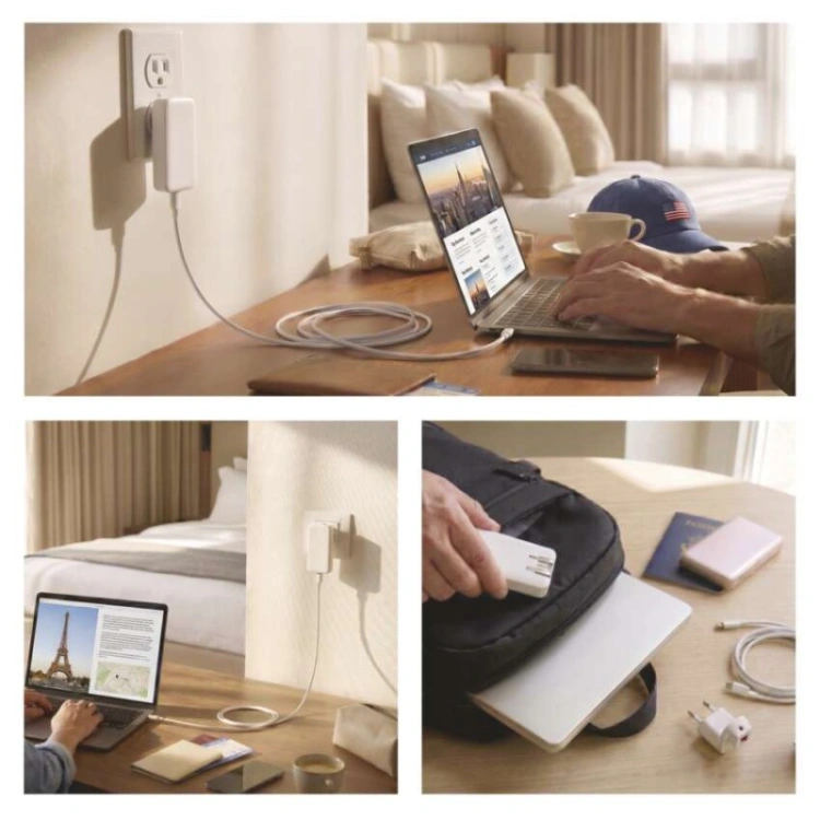 Zasilacz sieciowy USB GaN PD 65W, AC + kabel
